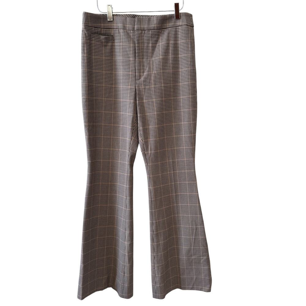 Banana Republic Brown Houndstooth Flare Pants 8